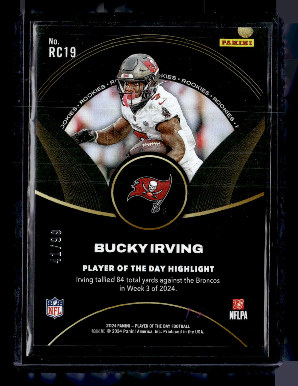 2024 Panini Player of the Day #RC19 Bucky Irving Rookies - Red #/99