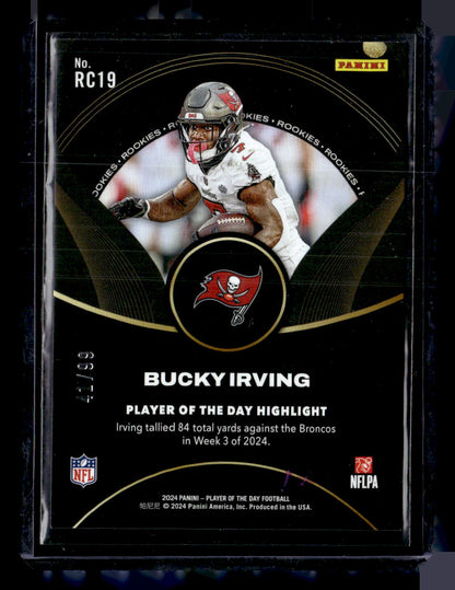 2024 Panini Player of the Day #RC19 Bucky Irving Rookies - Red #/99