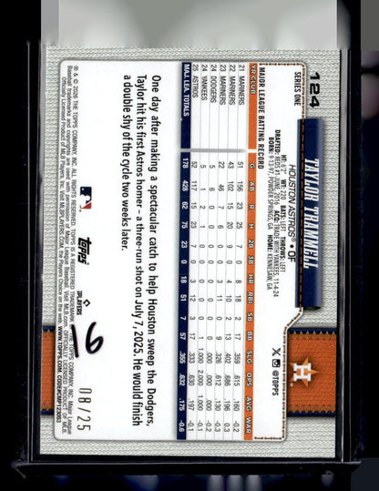 2026 Topps #124 Taylor Trammell Orange Sandglitter #/25