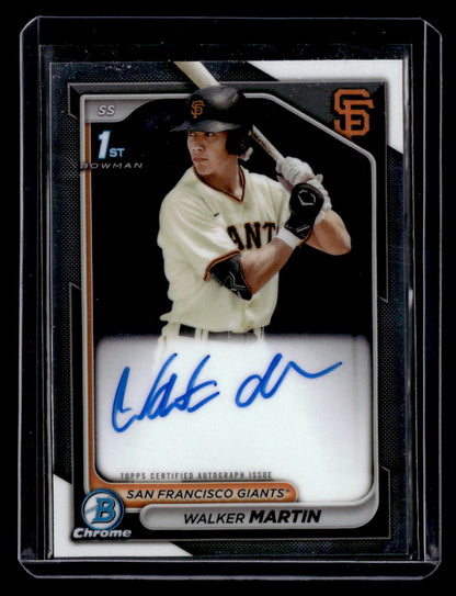 2024 Bowman #CPA-WM Walker Martin Chrome Prospect Autographs