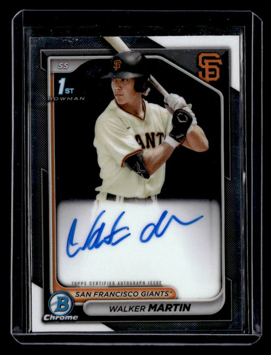 2024 Bowman #CPA-WM Walker Martin Chrome Prospect Autographs