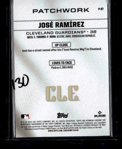 2026 Bowman #P-27 José Ramírez Patchwork