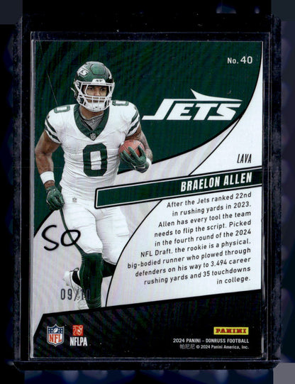 2024 Donruss #40 Braelon Allen Rookie Revolution Lava #/10