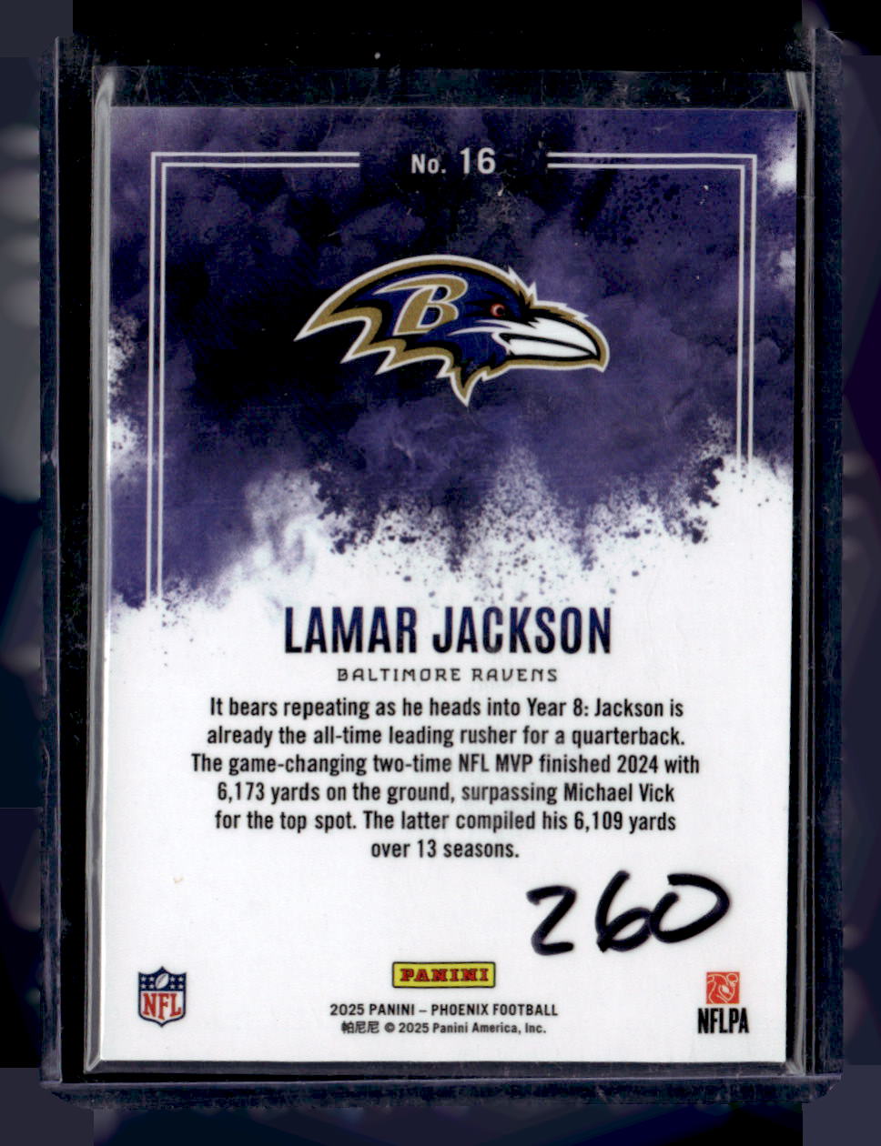 2025 Panini Phoenix #16 Lamar Jackson Color Blast
