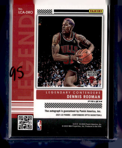 2021-22 Panini Contenders Optic #LCA-DRO Dennis Rodman Contenders Auto #/99