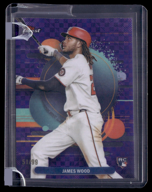 2025 Finest #200 James Wood Purple Checkerboard Refractors #/99