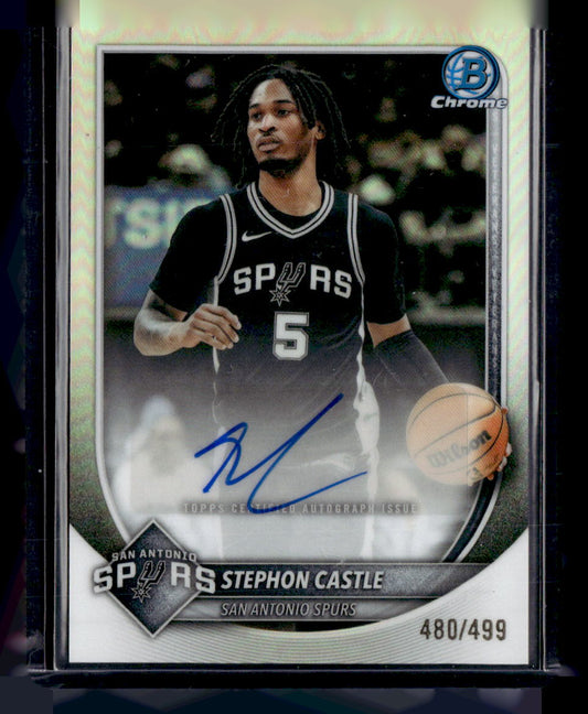2025-26 Bowman #BCA-SC Stephon Castle Chrome Autographs Refractor #/499