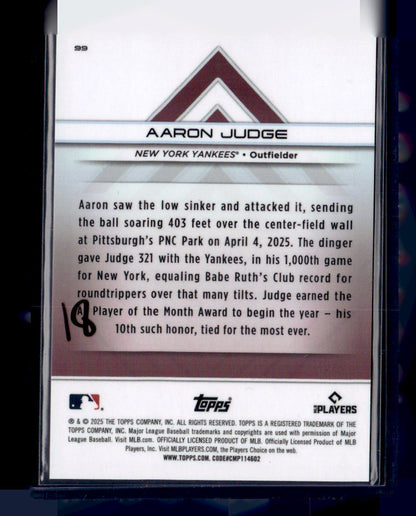 2025 Topps Transcendent Collection #99 Aaron Judge