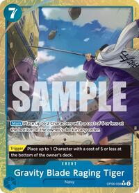 One Piece Premium Booster -The Best- Vol. 2 Gravity Blade Raging Tiger (Alternate Art)
