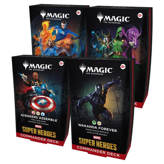 Magic: The Gathering Marvel Super Heroes Commander Deck Set of 4