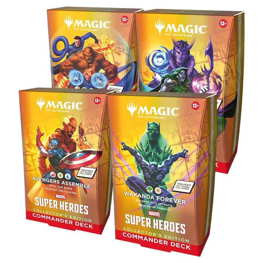 Magic the Gathering: Marvel Super Heroes Commander Deck Set of 4 (Collector's Edition)