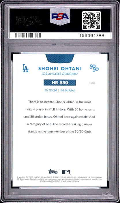 2024 Topps 50/50 Shohei Ohtani #100 Shohei Ohtani PSA 9 166461788