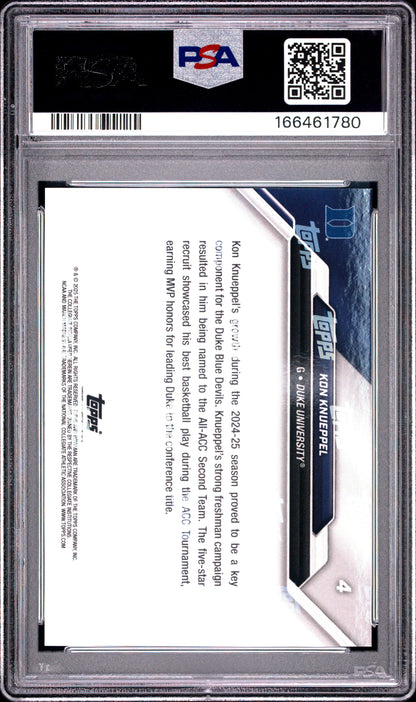 2025 Bowman U Now March Madness #4 Kon Knueppel PSA 10 166461780