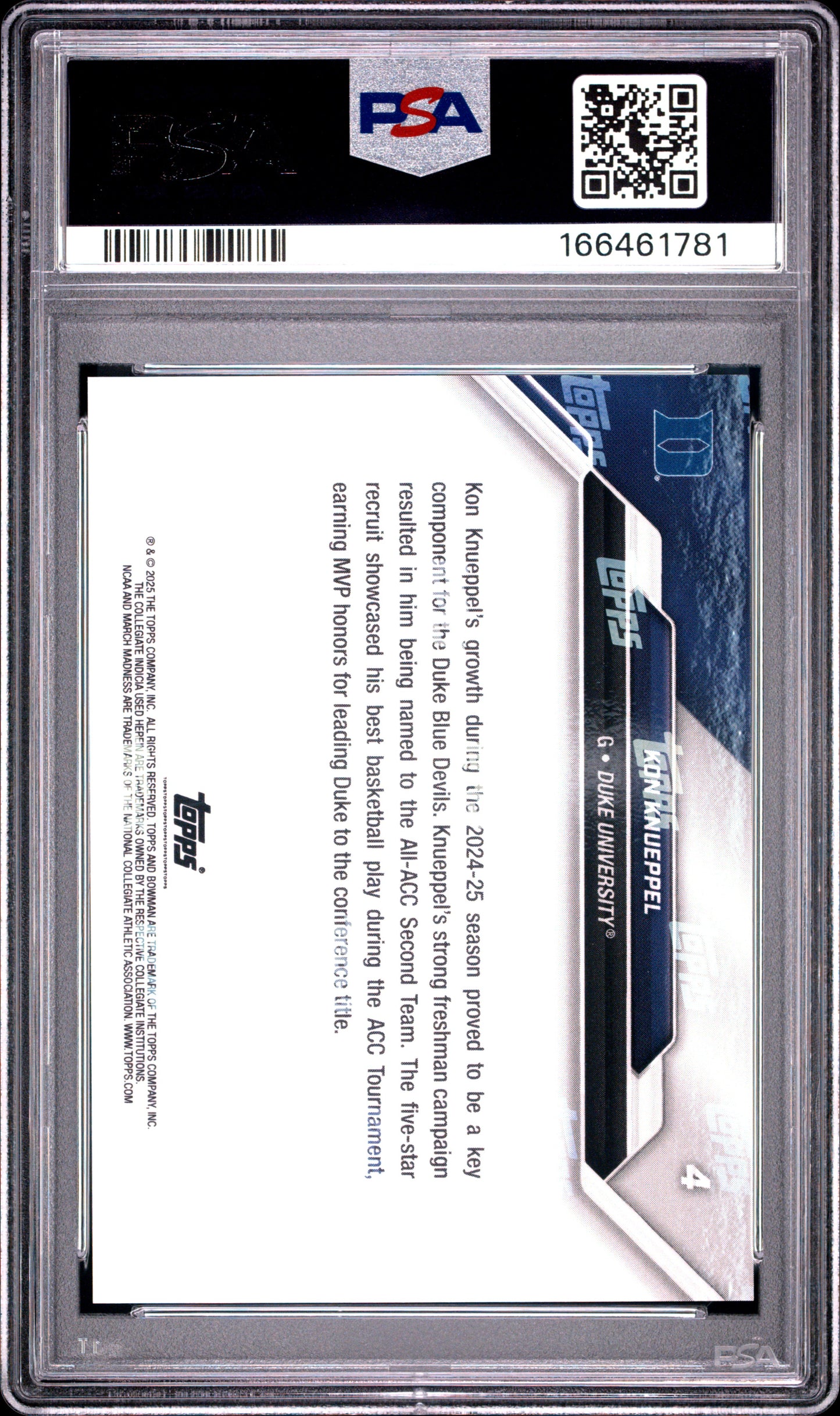2025 Bowman U Now March Madness #4 Kon Knueppel PSA 10 166461781