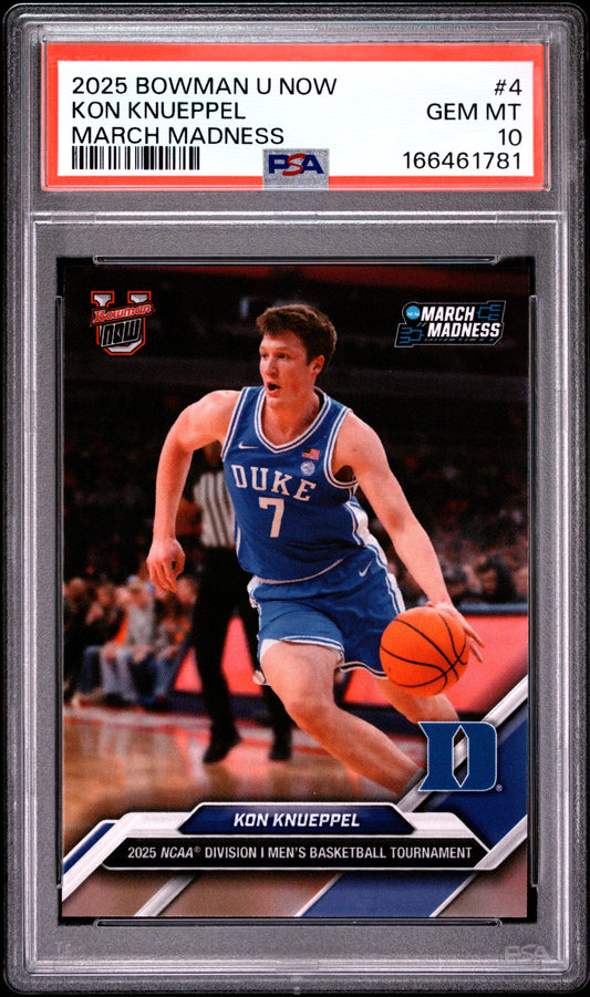 2025 Bowman U Now March Madness #4 Kon Knueppel PSA 10 166461781