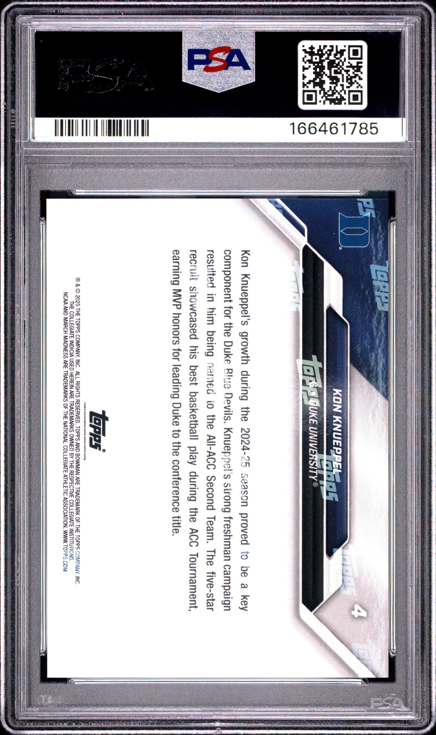 2025 Bowman U Now March Madness #4 Kon Knueppel PSA 10 166461785