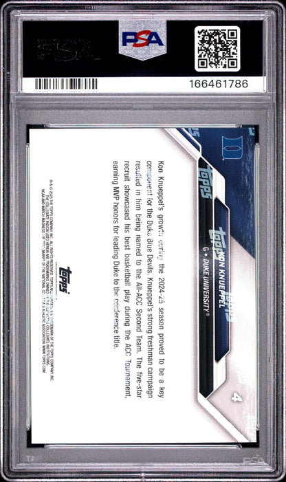 2025 Bowman U Now March Madness #4 Kon Knueppel PSA 10 166461786