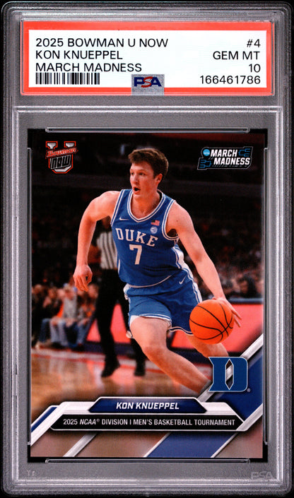 2025 Bowman U Now March Madness #4 Kon Knueppel PSA 10 166461786
