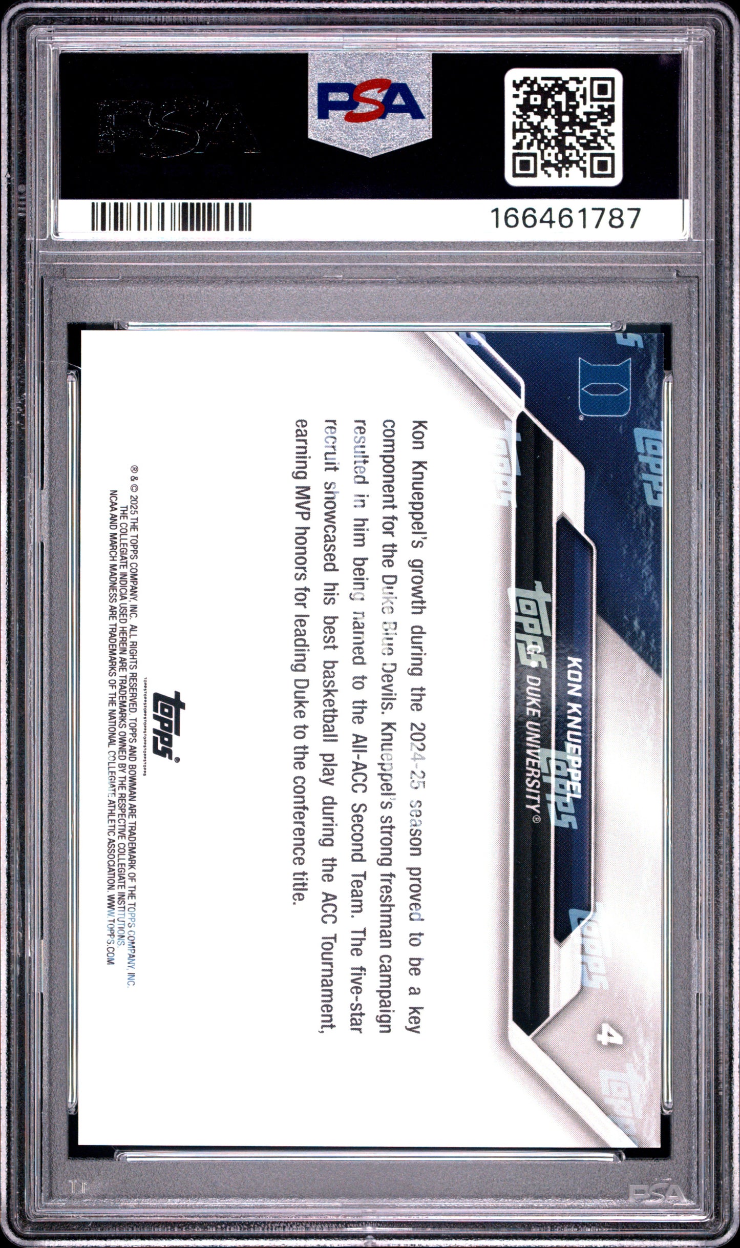 2025 Bowman U Now March Madness #4 Kon Knueppel PSA 10 166461787