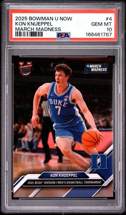 2025 Bowman U Now March Madness #4 Kon Knueppel PSA 10 166461787