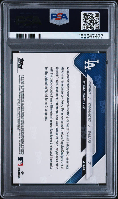 2025 Topps Now #7 Ohtani/Yamamoto/Sasaki PSA 8 152547477
