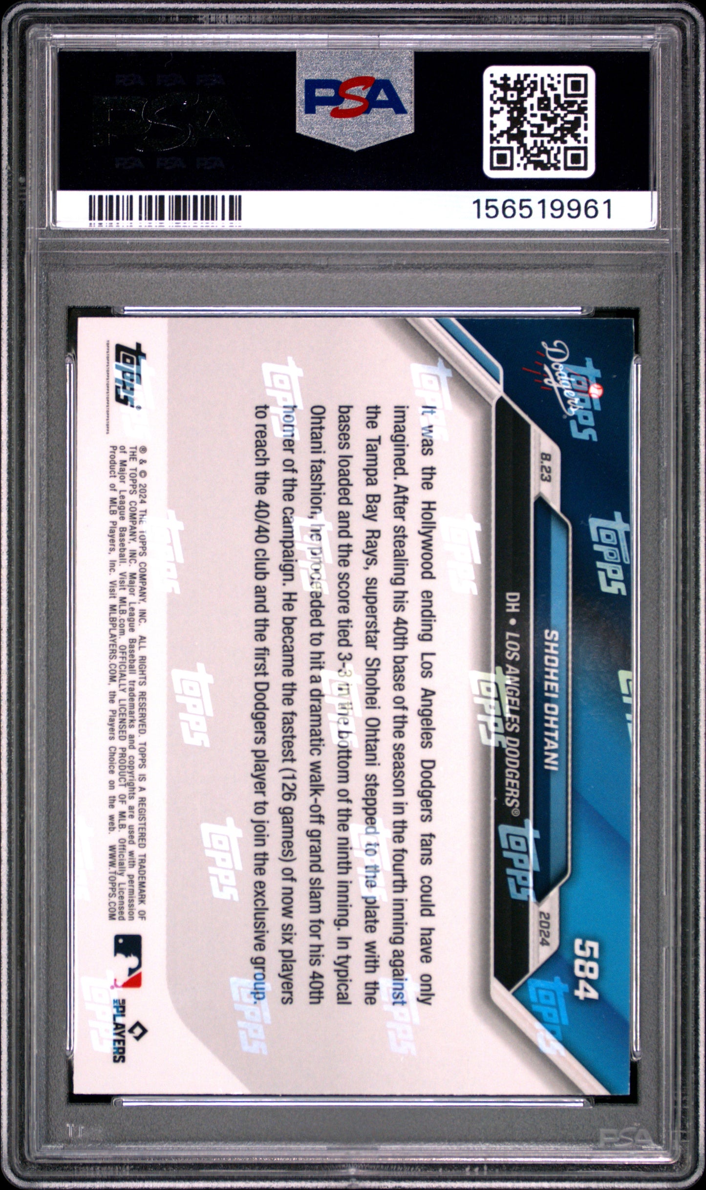 2024 Topps Now #584 Shohei Ohtani PSA 8 156519961