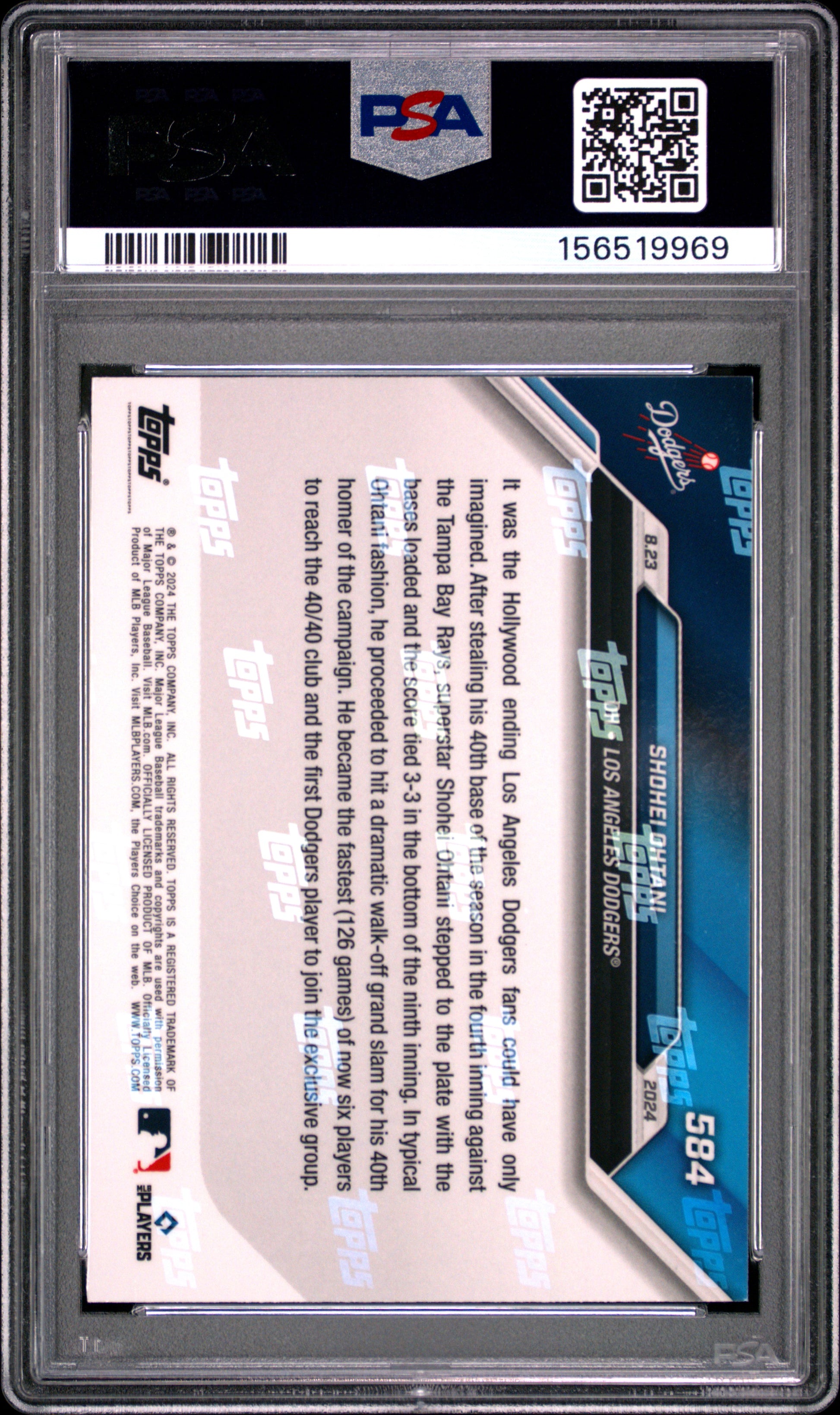 2024 Topps Now #584 Shohei Ohtani PSA 8 156519969