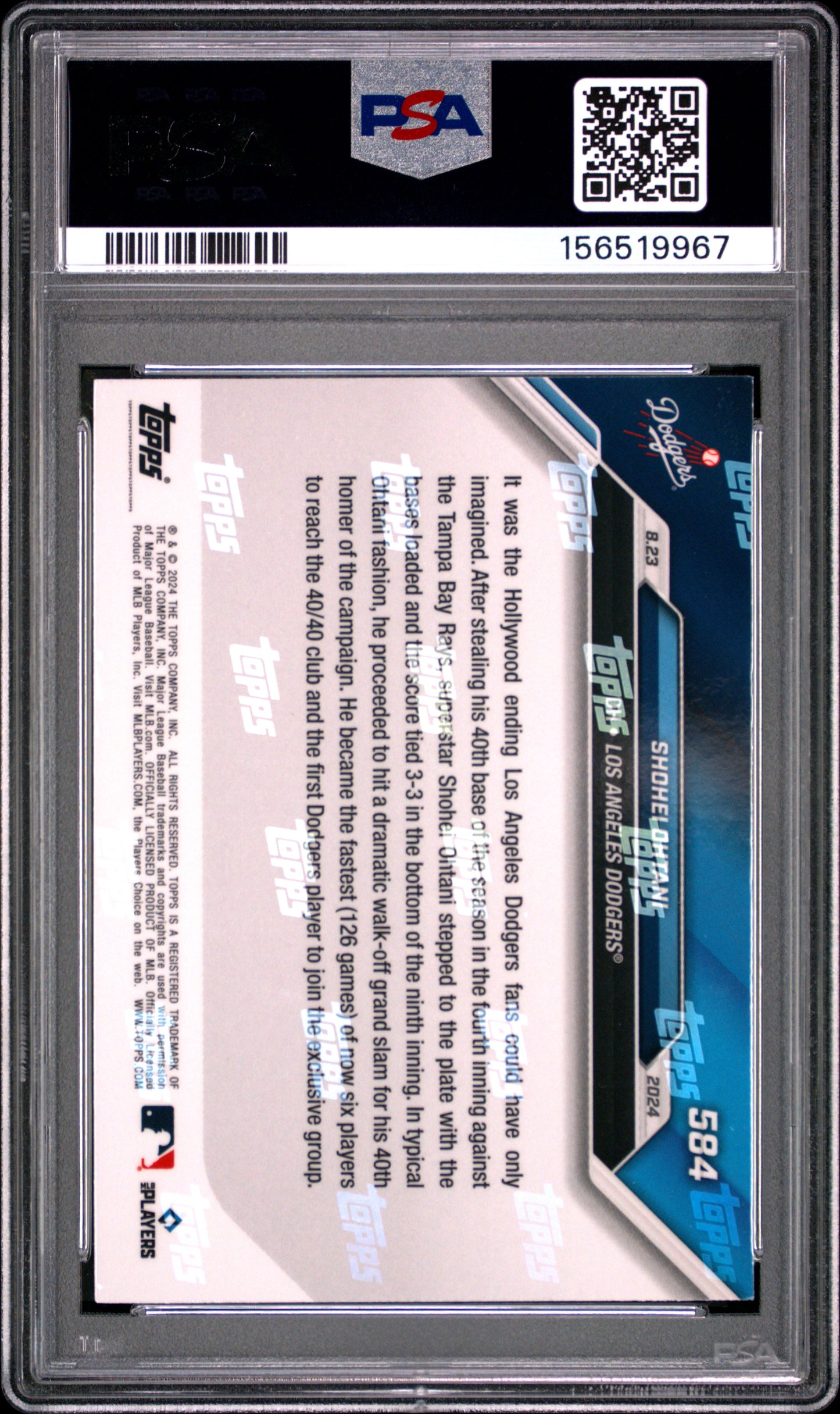 2024 Topps Now #584 Shohei Ohtani PSA 8 156519967