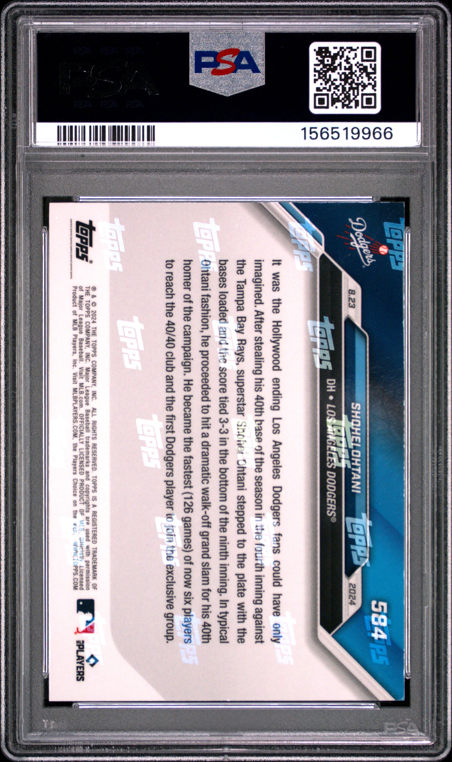 2024 Topps Now #584 Shohei Ohtani PSA 8 156519966