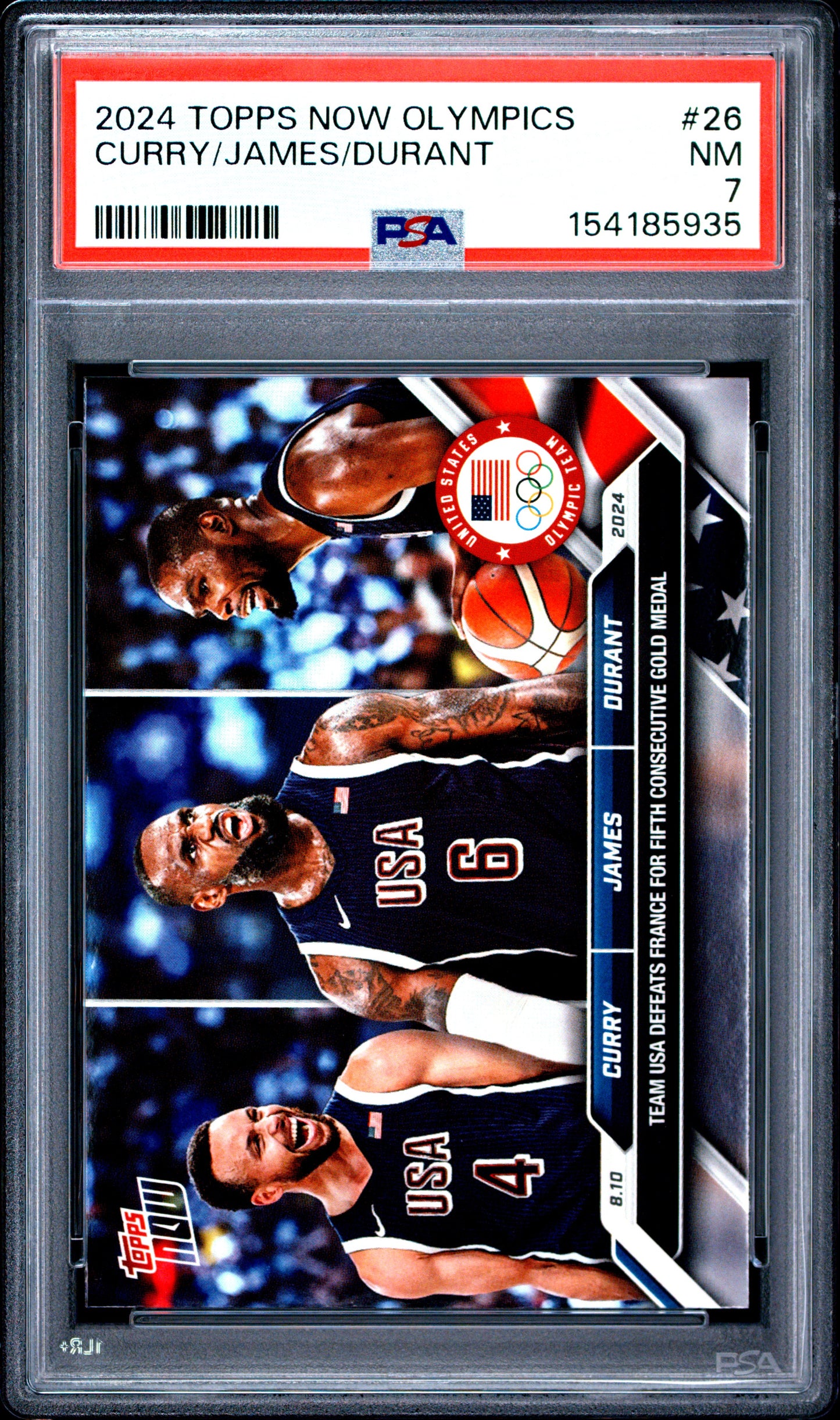 2024 Topps Now Olympic Games #26 Curry/James/Durant PSA 7 154185935