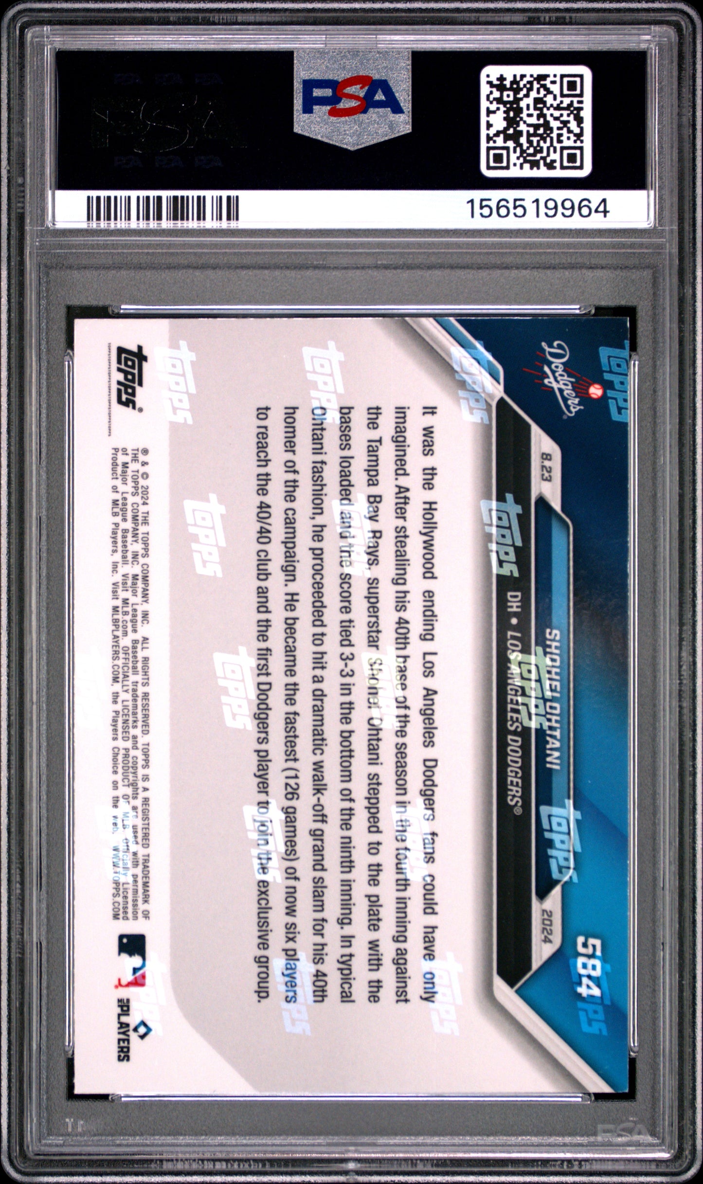 2024 Topps Now #584 Shohei Ohtani PSA 7 156519964