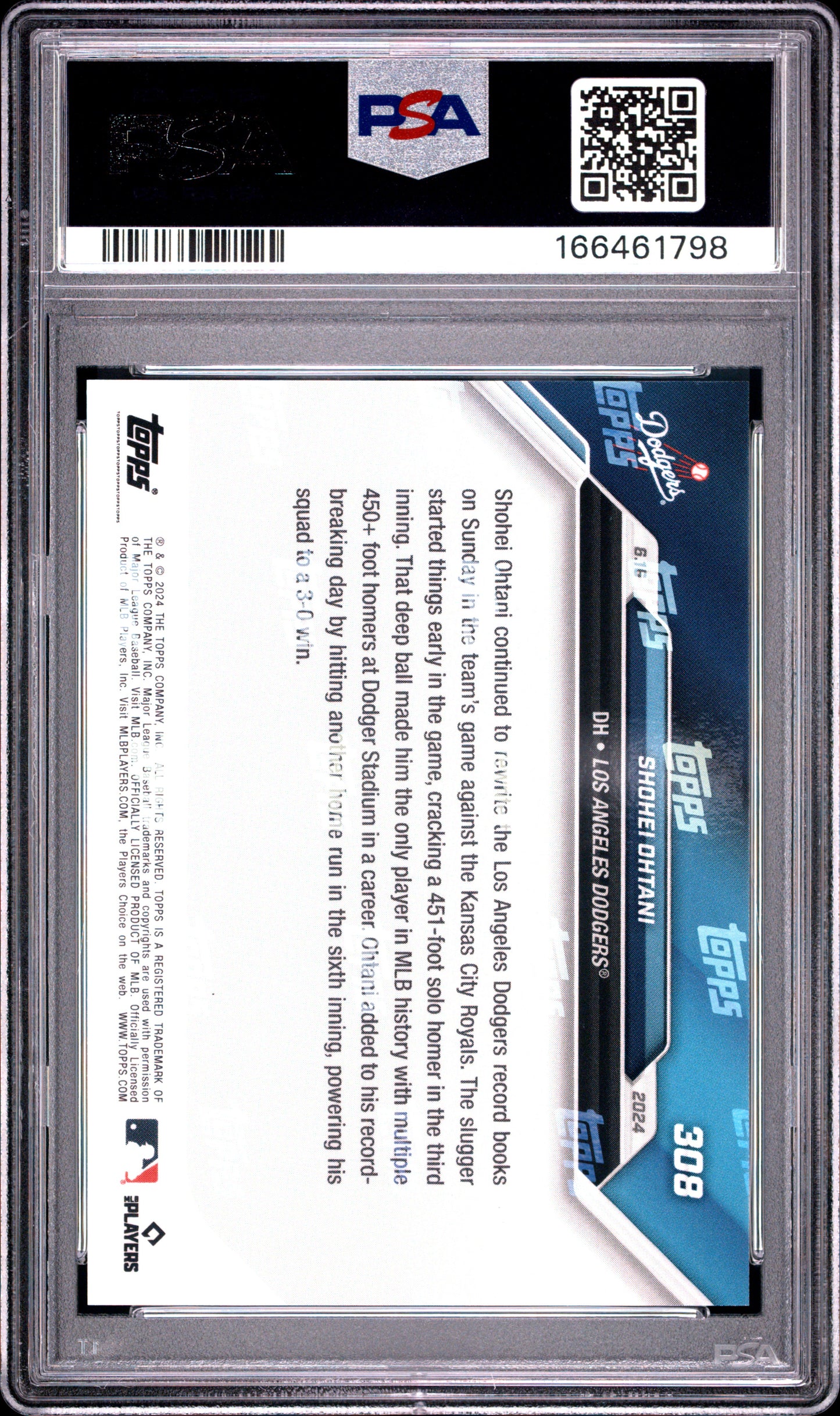 2024 Topps Now #308 Shohei Ohtani PSA 9 166461798
