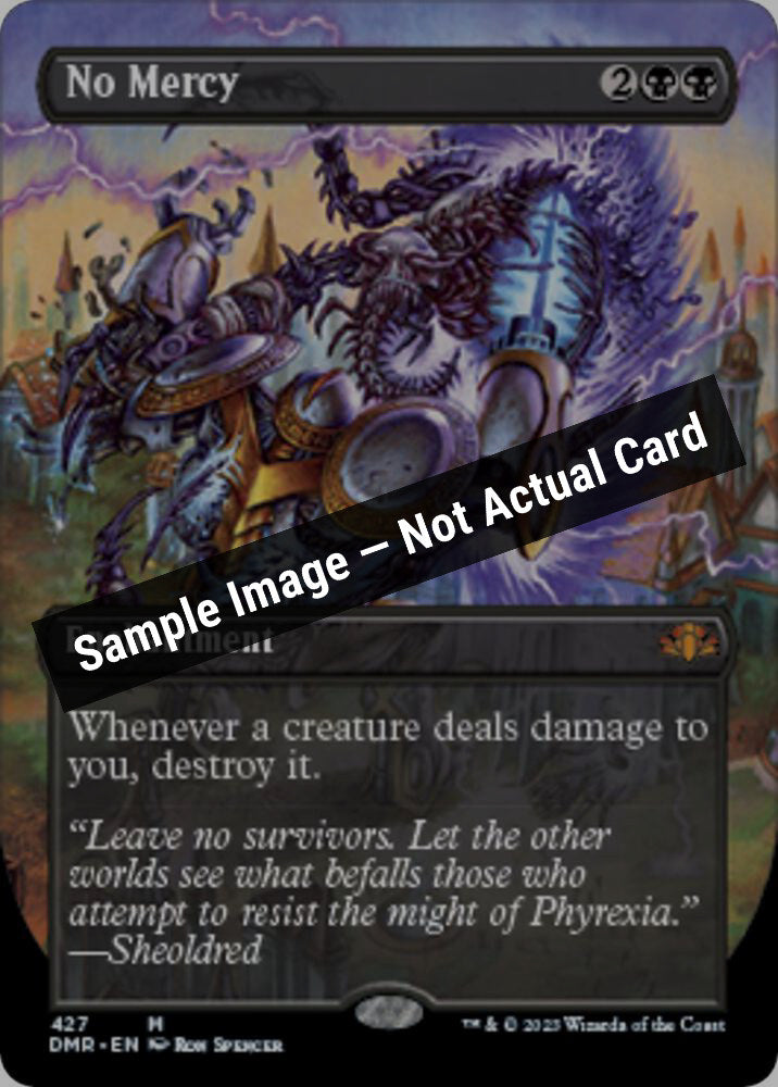 Magic,Dominaria Remastered,No Mercy (Borderless) - 427,Normal,Near Mint — Sample Image, Not Actual Card