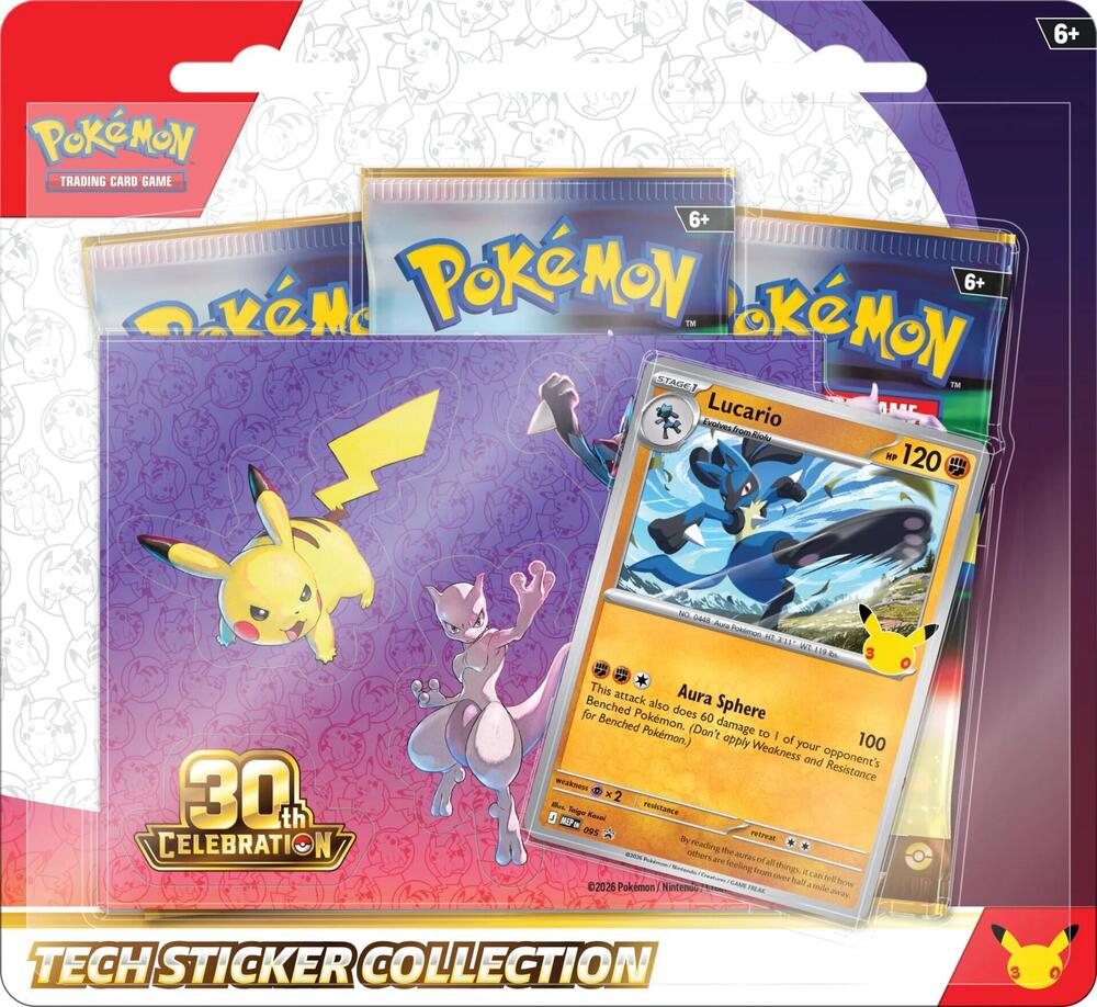 Pokémon Mega 30th Celebration Tech Sticker Collection (Alolan Exeggutor/Lucario)