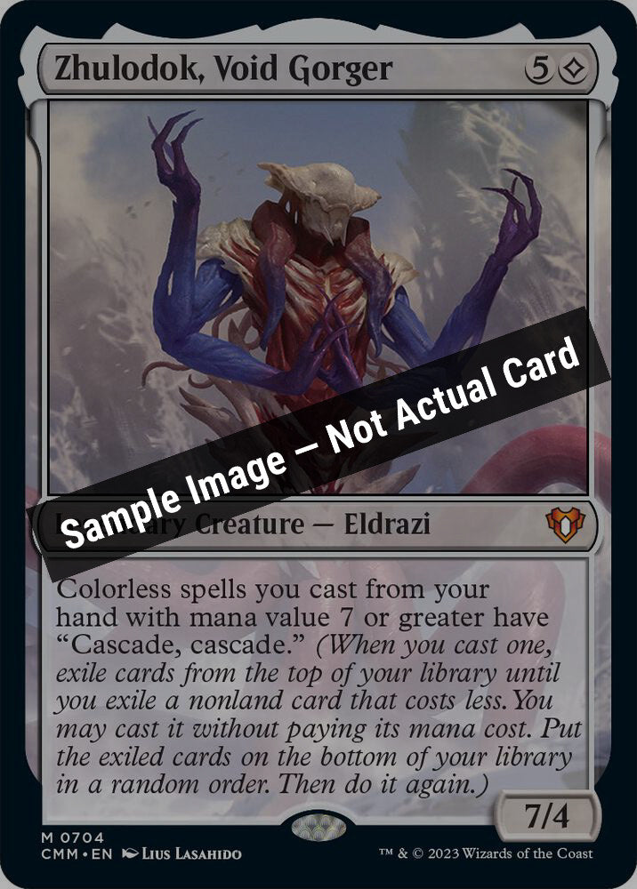 Magic,Commander Masters,Zhulodok, Void Gorger - 704,Foil,Lightly Played — Sample Image, Not Actual Card