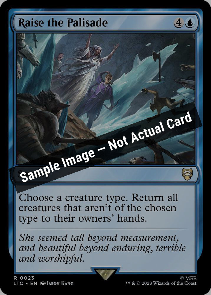 Magic,Commander: The Lord of the Rings: Tales of Middle-earth,Raise the Palisade - 23,Normal,Near Mint — Sample Image, Not Actual Card