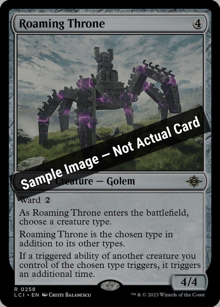 Magic,The Lost Caverns of Ixalan,Roaming Throne - 258,Normal,Near Mint — Sample Image, Not Actual Card