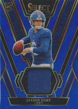 2025 Panini Select #RSW-JDT Jaxson Dart Rookie Swatches Blue Prizm
