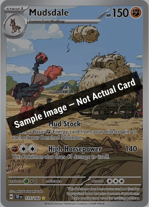 Pokemon,SV05: Temporal Forces,Mudsdale - 175/162,Holofoil,Near Mint — Sample Image, Not Actual Card