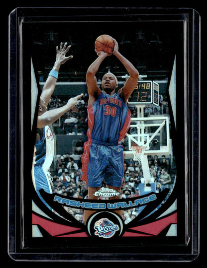 2004-05 Topps Chrome #33 Rasheed Wallace Refractors Black #/500 — front