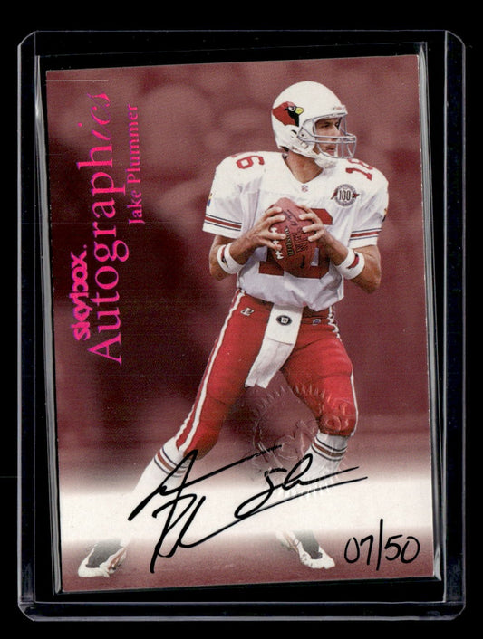 1999 SkyBox Premium #NNO Jake Plummer Autographics Red Foil #/50 — front