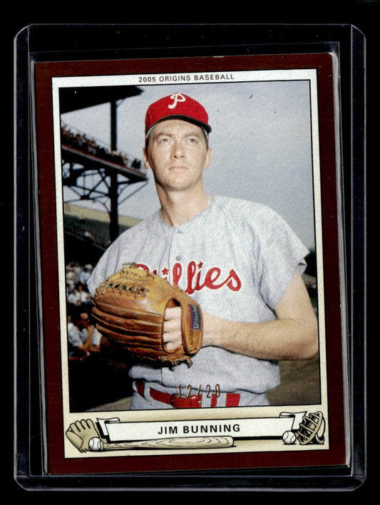 2005 UD Origins #134 Jim Bunning Gold #/20 — front