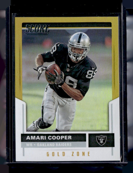 2017 Score #184 Amari Cooper Gold Zone #/50 — front