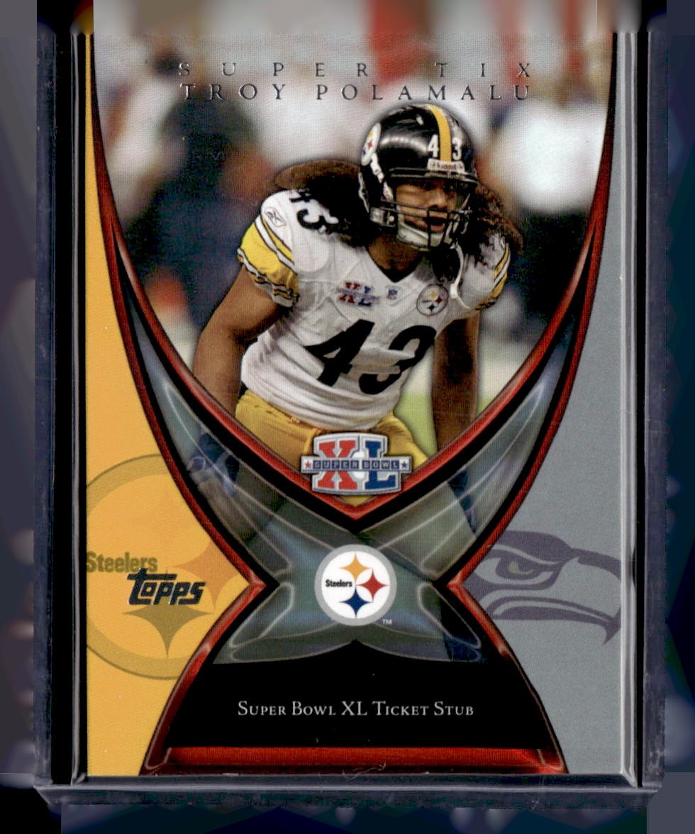 2006 Topps #ST9 Troy Polamalu Super Tix — front