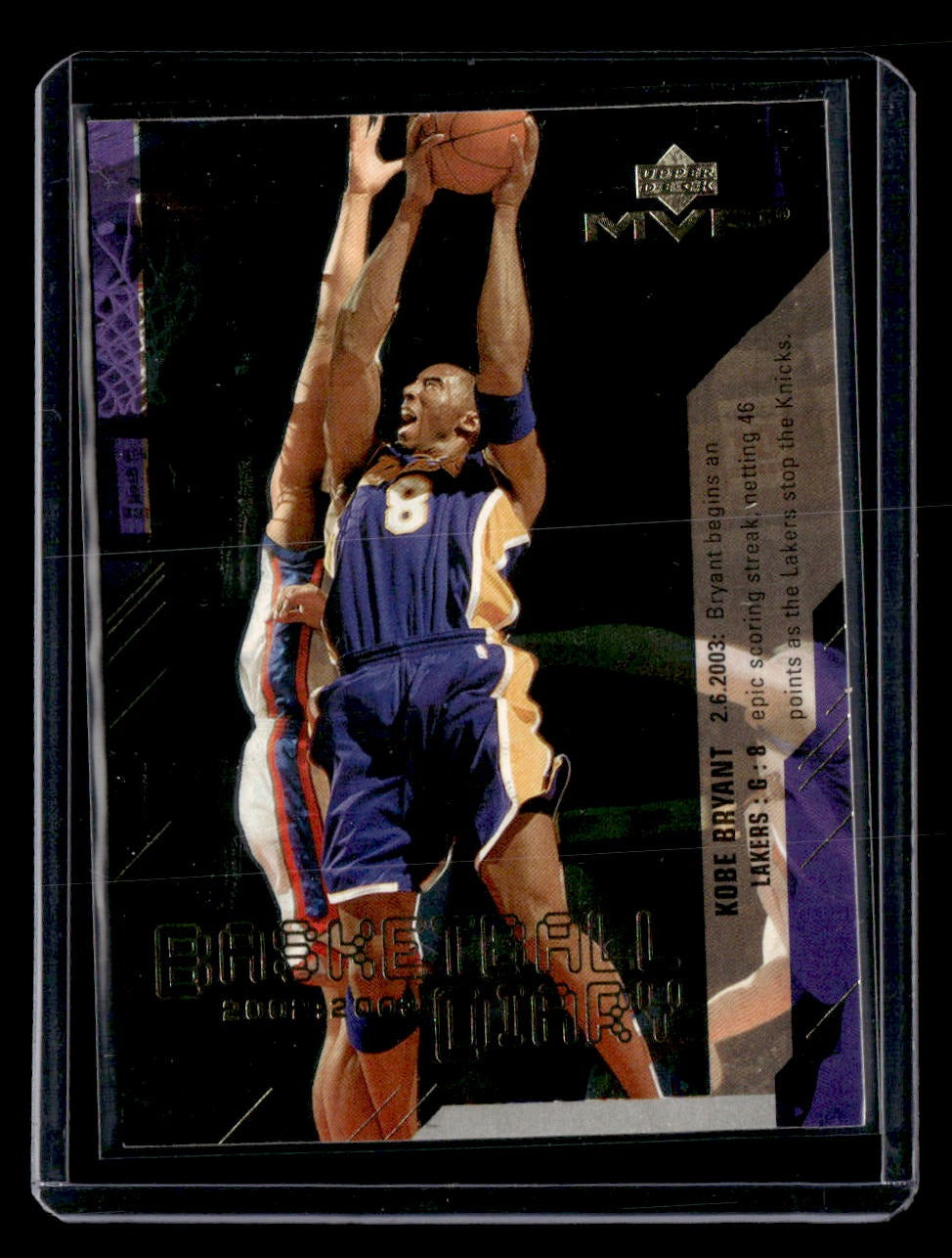 2003-04 Upper Deck MVP #BD8 Kobe Bryant Basketball Diary — front
