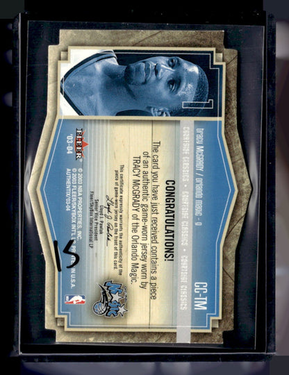 2003-04 Fleer Authentix #5 CC Tracy McGrady Courtside Classics — back