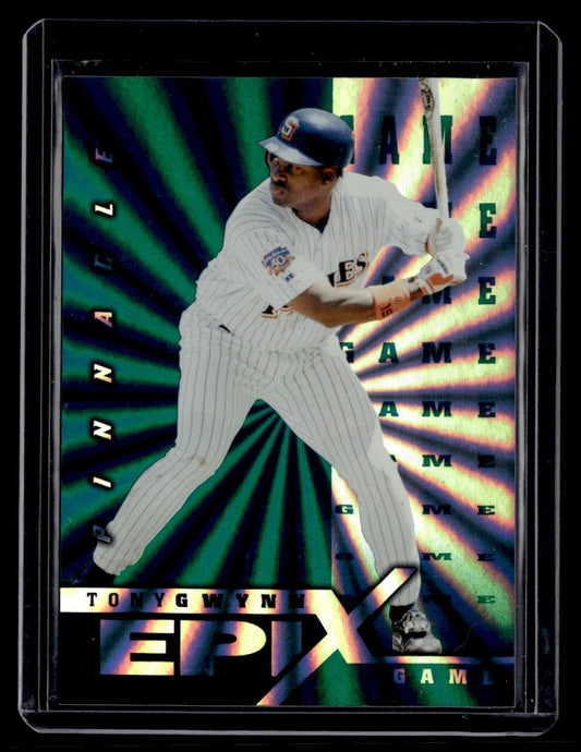 1998 Score #E9 Tony Gwynn Epix Emerald — front