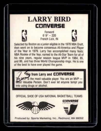 1989 Converse #NNO Larry Bird — back