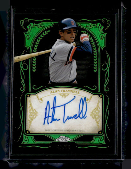 2026 Topps Chrome #IS-AT Alan Trammell Ink Strokes Green Refractor #/99 — front