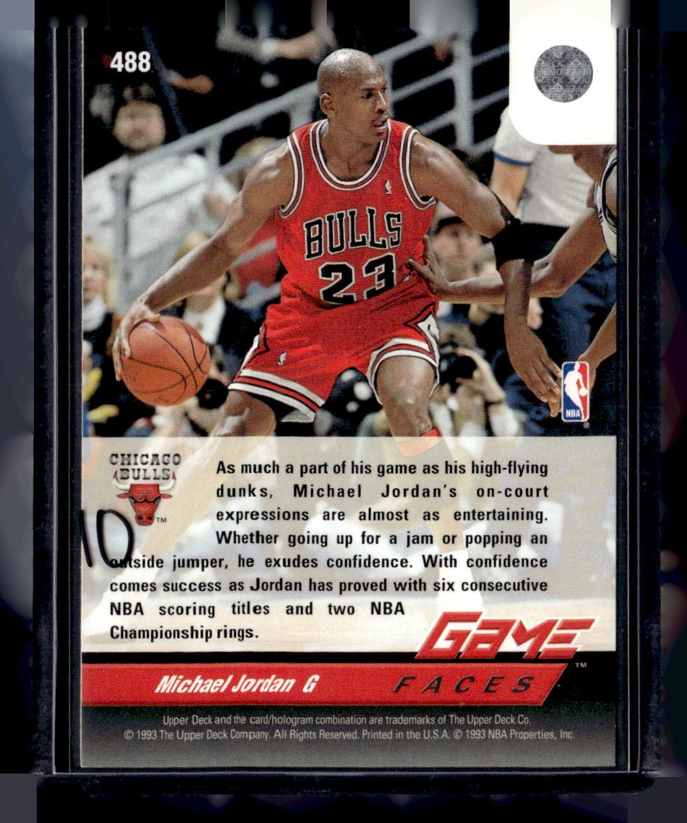 1992-93 Upper Deck #488 Michael Jordan — back